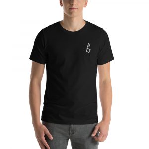 Short-Sleeve T-Shirt Noir Brodé ‘Logo’ – Unisex